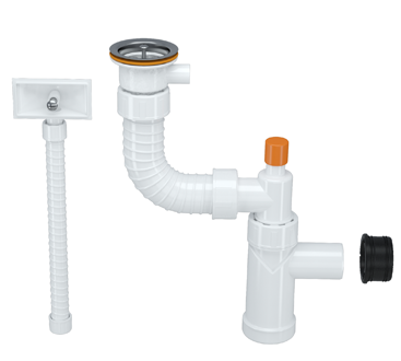 Kruti sifon 1/1 sudopere sa prelivom ISAFLEX [230 400]