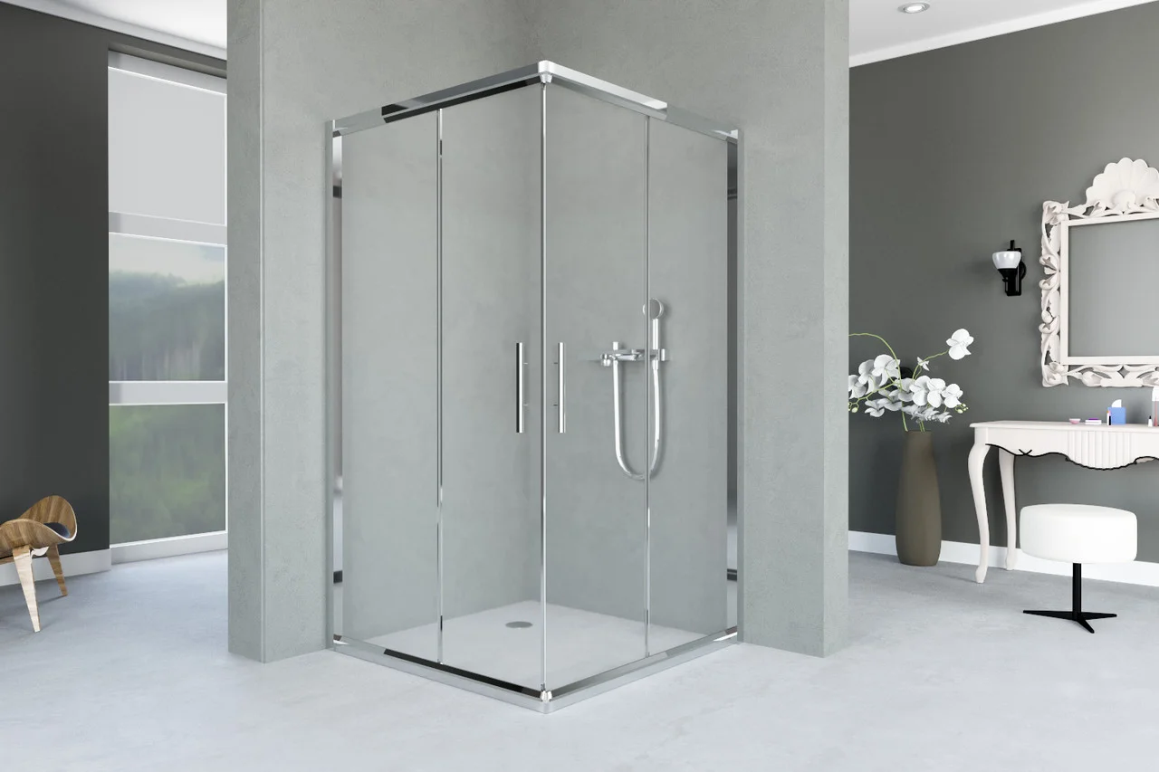 Tus paravan 80x80 AQUANIL - Indiana (hrom, 6mm)