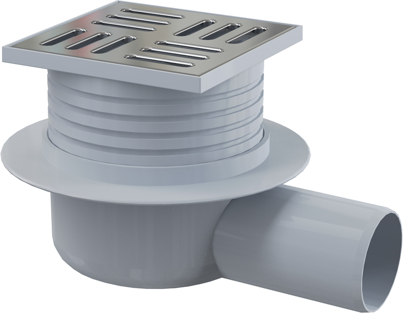 Pvc slivnik f50 horizontalni, 10x10, mokri sifon ALCA [APV26]