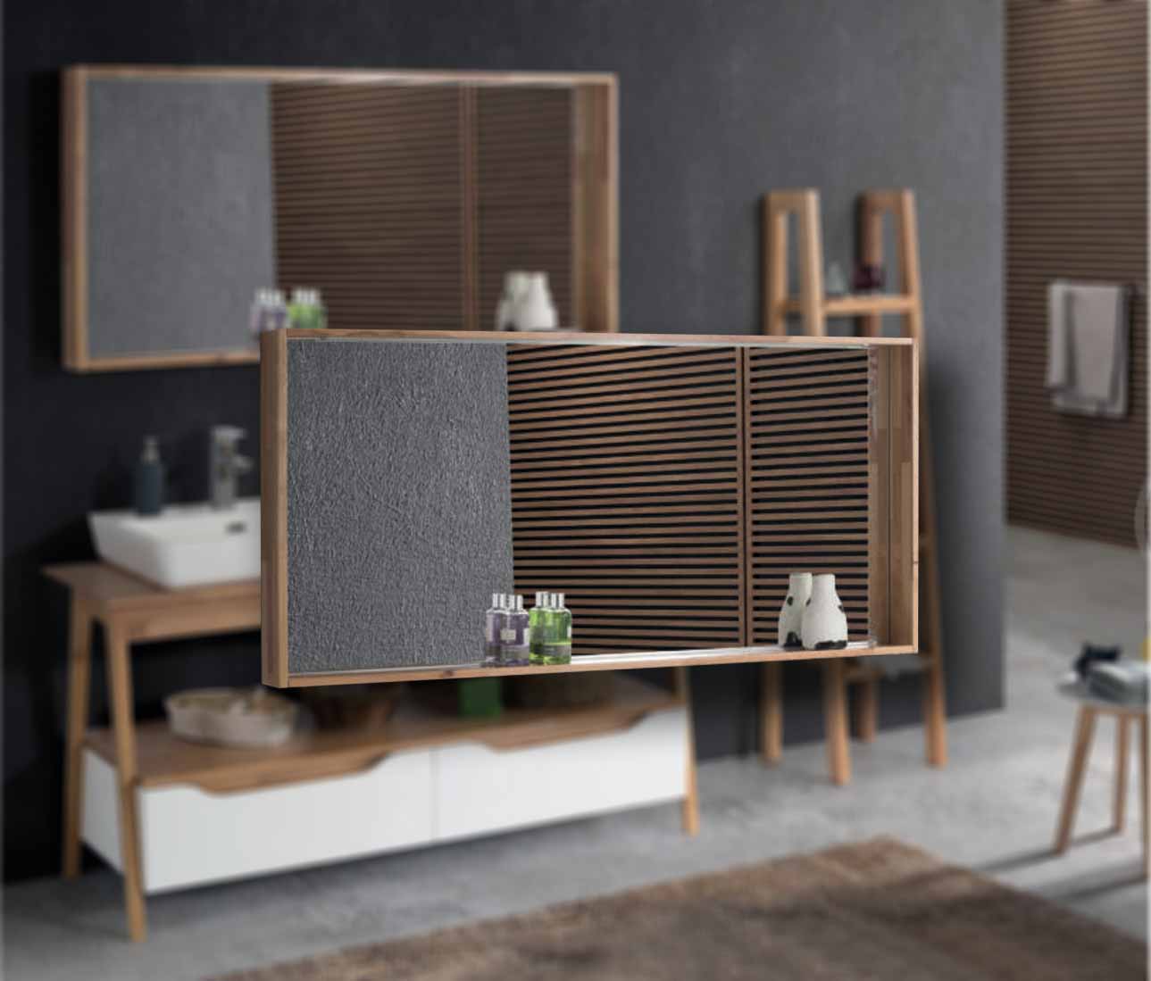 Ogledalo-ormaric NATURA V1 150cm