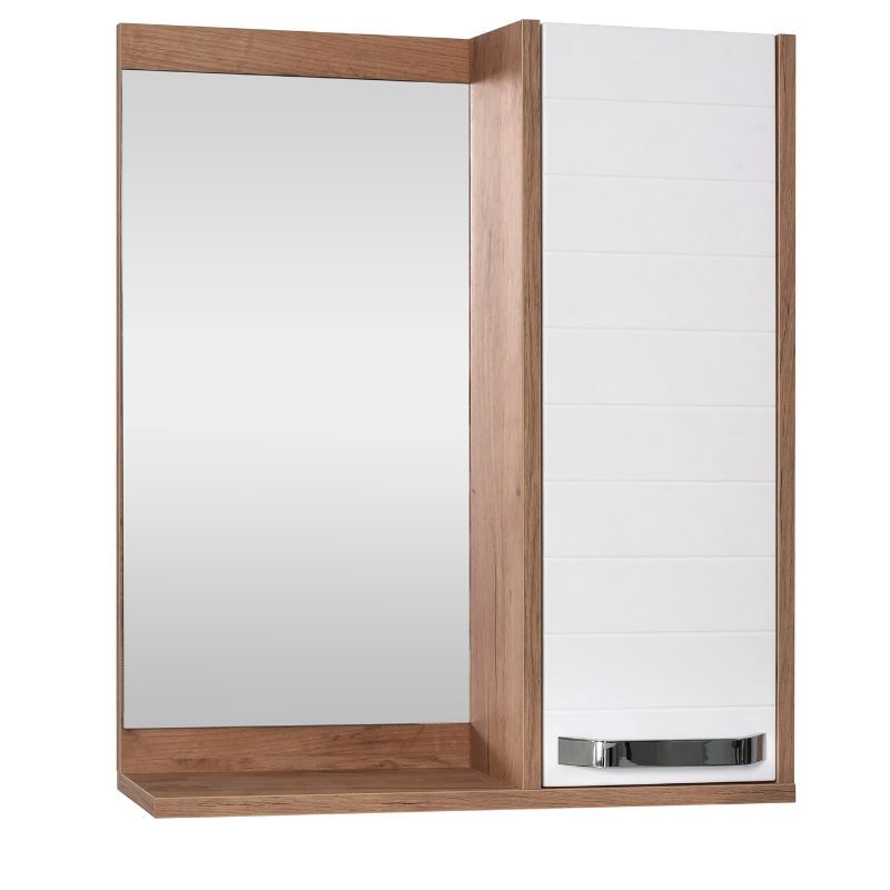 Ogledalo ormaric HYDRA - DELTA hrast/white 81cm