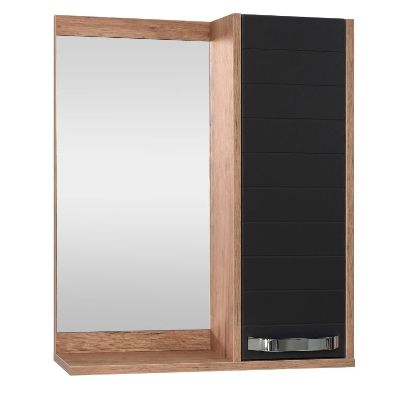 Ogledalo ormaric HYDRA - DELTA hrast/antracit 71cm