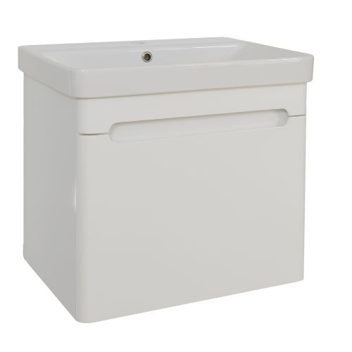 Ormaric konzolni IBANIO - NAPLES-mat white 80cm + umivaonik [11080]