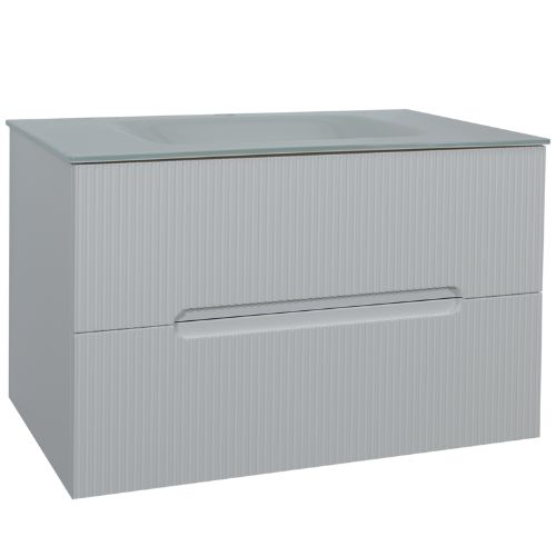 Ormaric konzolni IBANIO - SAVA white 100cm + lavabo