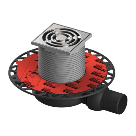 Pvc slivnik f50/40 horizontalni prolazni, 10x10, mokri sifon TECE [3601100]