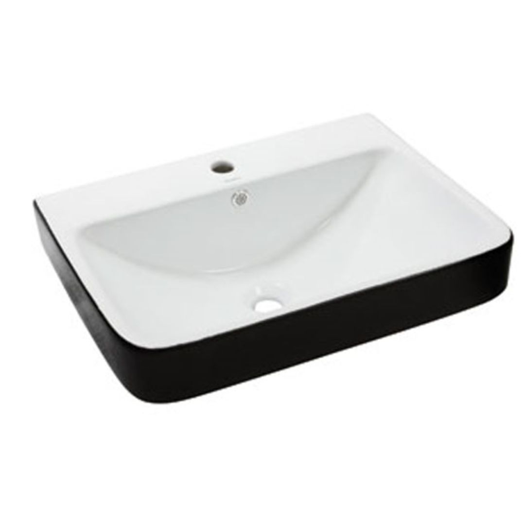 Umivaonik umetnicki NEWARC - DOMINO 70x40cm [5014BW] - black,sjaj