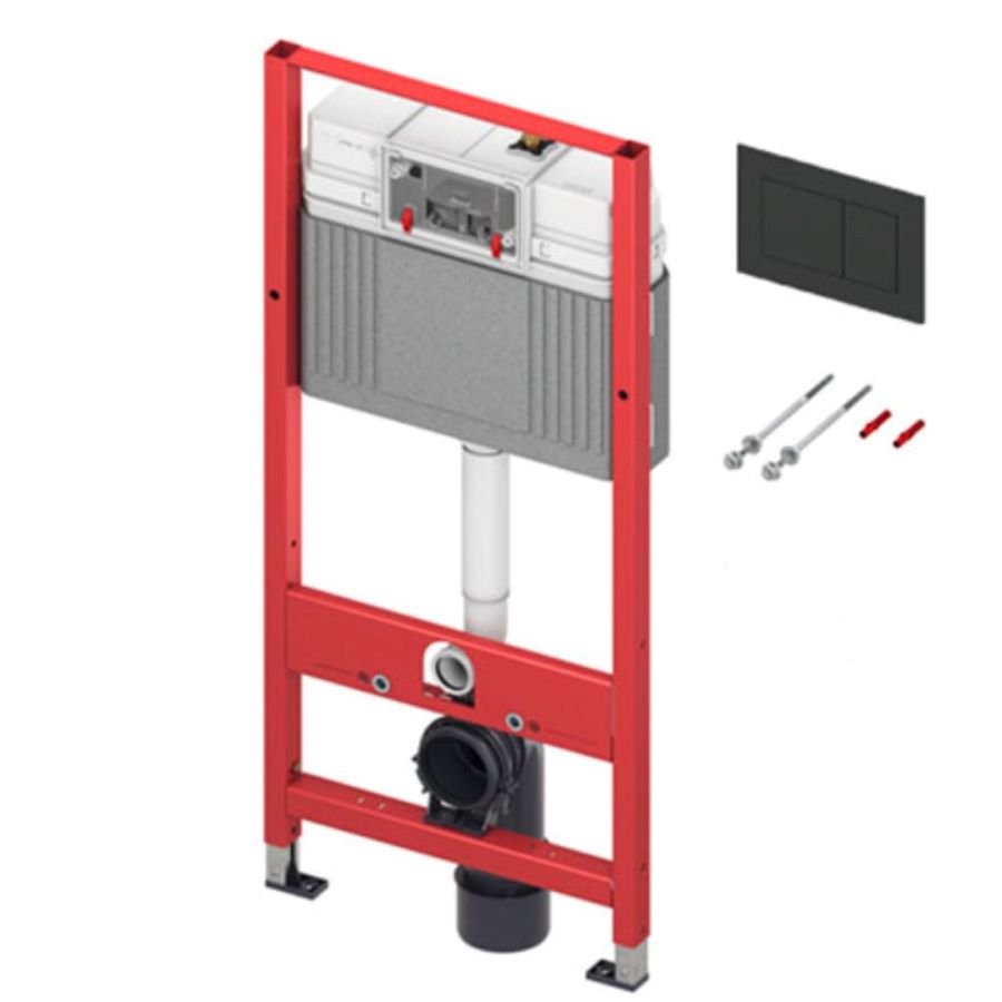 Vodokotlic ugradni za suvu ugradnju TECE base sa crnom tipkom [9400415]